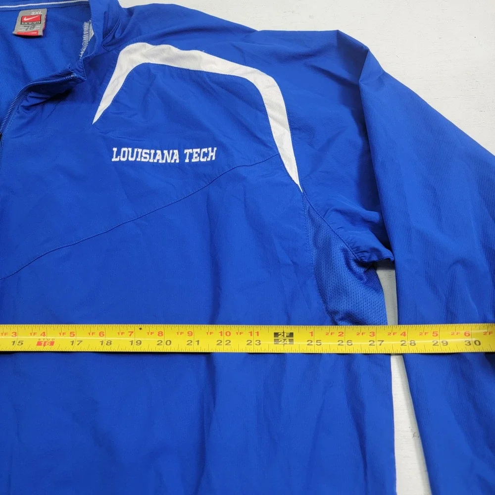 Louisiana Tech Blue Jacket Nike Team FIT Storm Windbreaker Zip NCAA Men's Sz 3XL